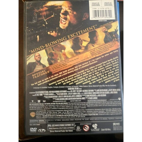 I Am Legend DVD Widescreen Edition Starring Will Smith - Picture 2 of 2